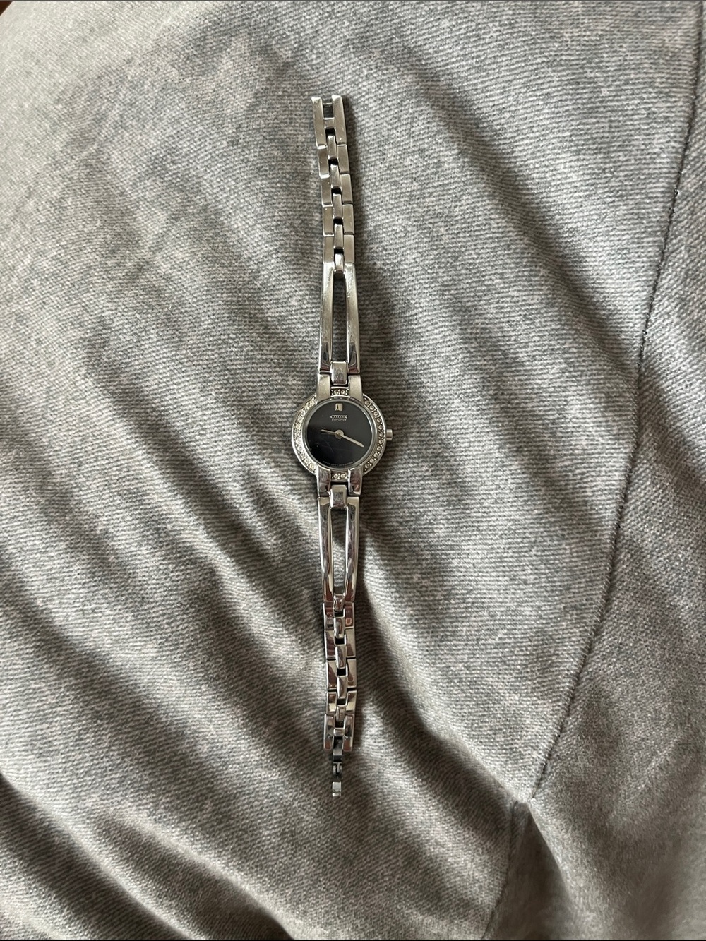 Citizen Elegant Silver Women's Bracelet Watch - Black Dial